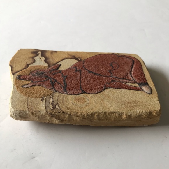 Navajo Sand Art of Coyote by Judy Lewis - Picture 5 of 8